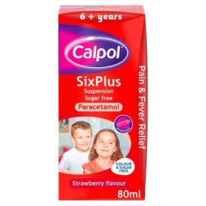Calpol Six Plus Suspension Sugar Free 80ml UK Imported