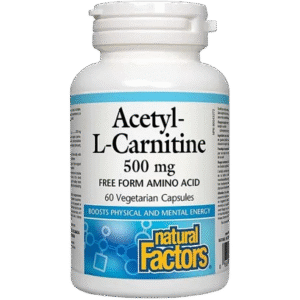 Natural factors L-carnitine 500mg 60’ct for muscles, heart, and liver Imported canada