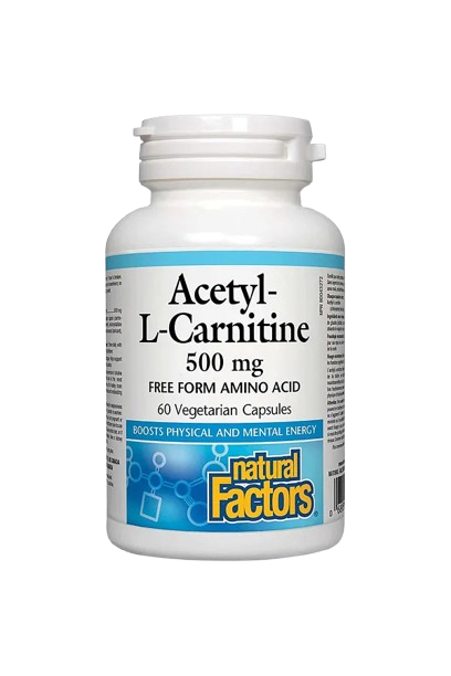 Natural factors L-carnitine 500mg 60’ct for muscles, heart, and liver Imported canada