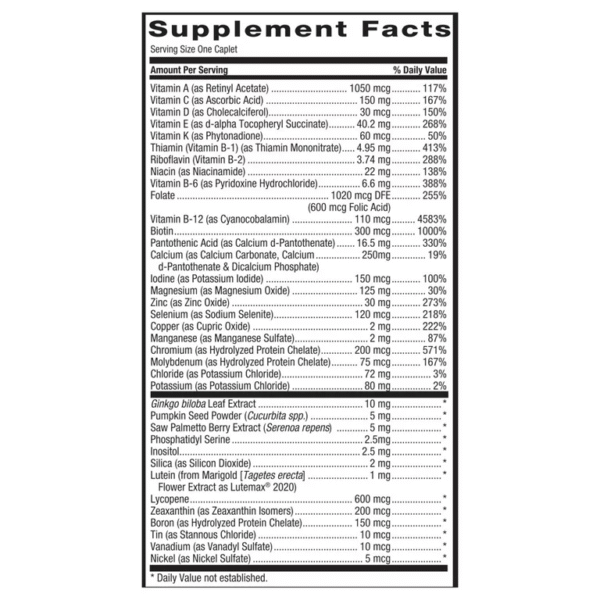 GNC MEGA MEN 50+ 60'ct one daily Multivitamin in Pakistan - Image 2