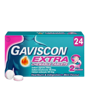 Gaviscon Extra Chewable 24’ct tablets UK Imported