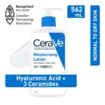 Cerave Daily Moisturizing Lotion 562ml Daily Moisturizing Lotion Face Moisturizer, and Hand Cream with Hyaluronic Acid and 3 Ceramides (Normal to Dry Skin)