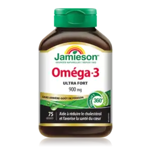 Jamieson Omega-3 ULTRA FORT 900mg 75’ct softgels made in canada