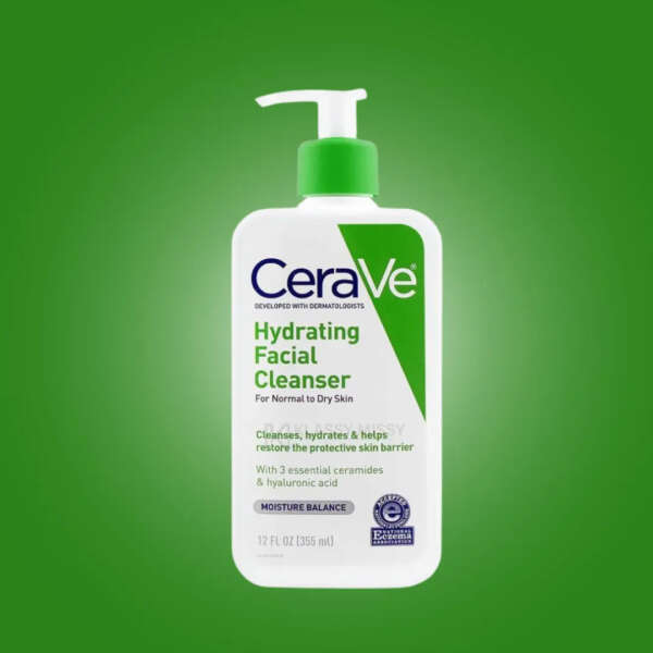 Cerave Hydrating Cleanser 355ml Facial Cleanser with Hyaluronic Acid and 3 Ceramides (Daily Face Wash for Normal to Dry Skin) - Image 3