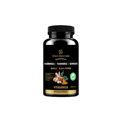 Icare naturals moringa turmeric 60’ct capsules Imported canada