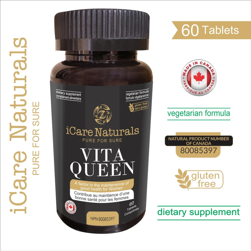 Icare naturals vita queen 60’ct tablets Imported canada