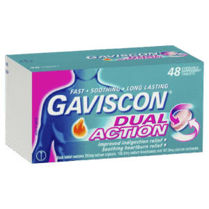 Gaviscon Extra Chewable 48’ct tablets UK Imported