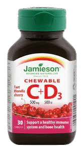 Jamieson Chewable C+D3 30’ct tablets made in canada