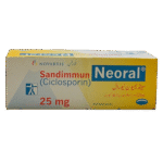 Sandimum Neoral 25mg 50’ct Capsules