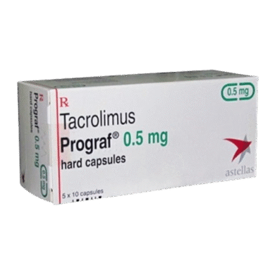 Prograf 0.5mg 50’ct capsules Made in INDIA